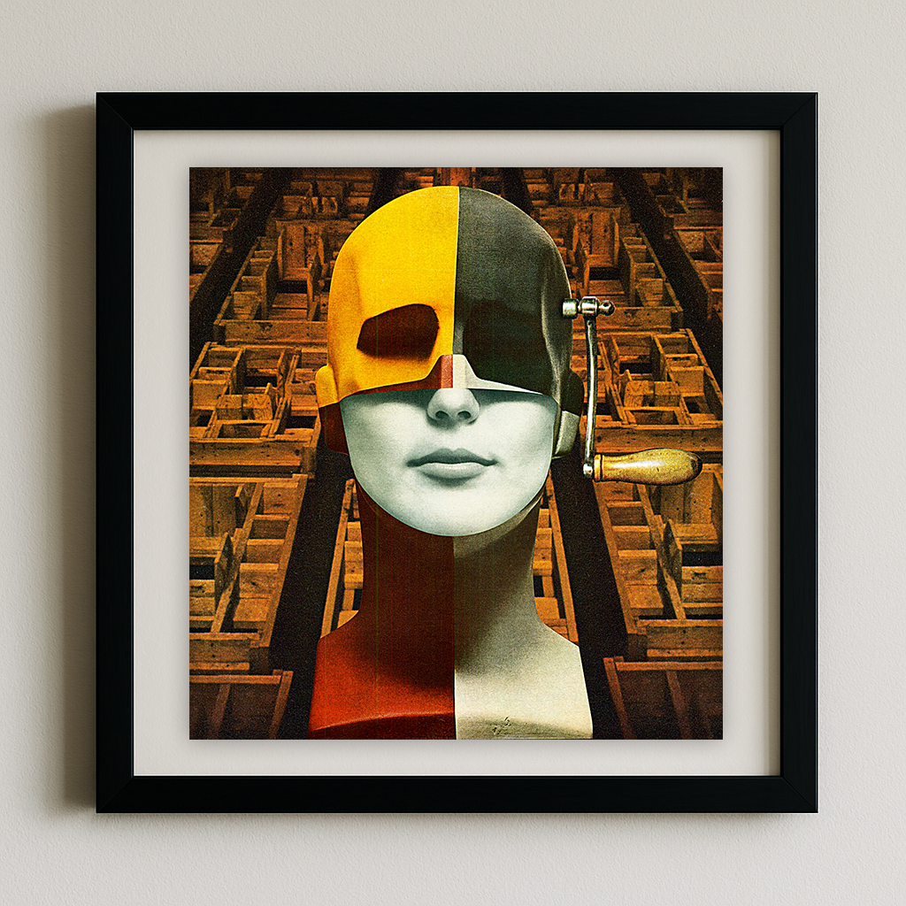 Surreal Retro Collage by Joan Seed – Dark Humor Pop Surrealism for